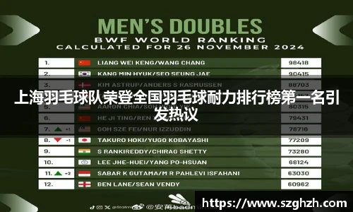上海羽毛球队荣登全国羽毛球耐力排行榜第一名引发热议